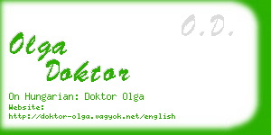 olga doktor business card